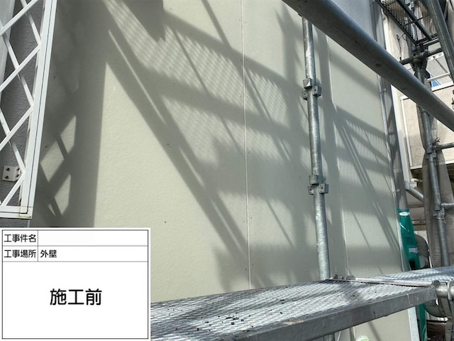 名古屋市昭和区にて一部外壁交換を施した住宅での塗装工事・既存の外壁に合わせて塗装